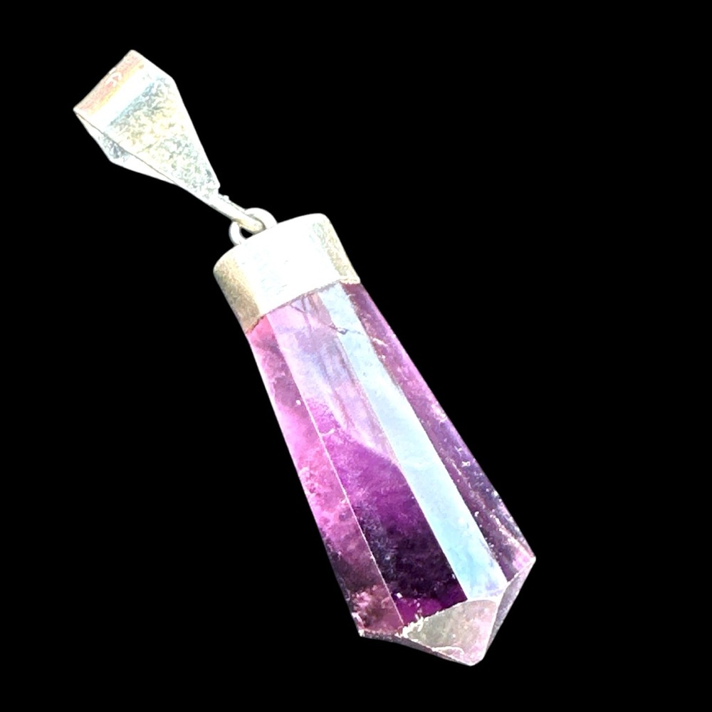 Amethyst crystal point necklace